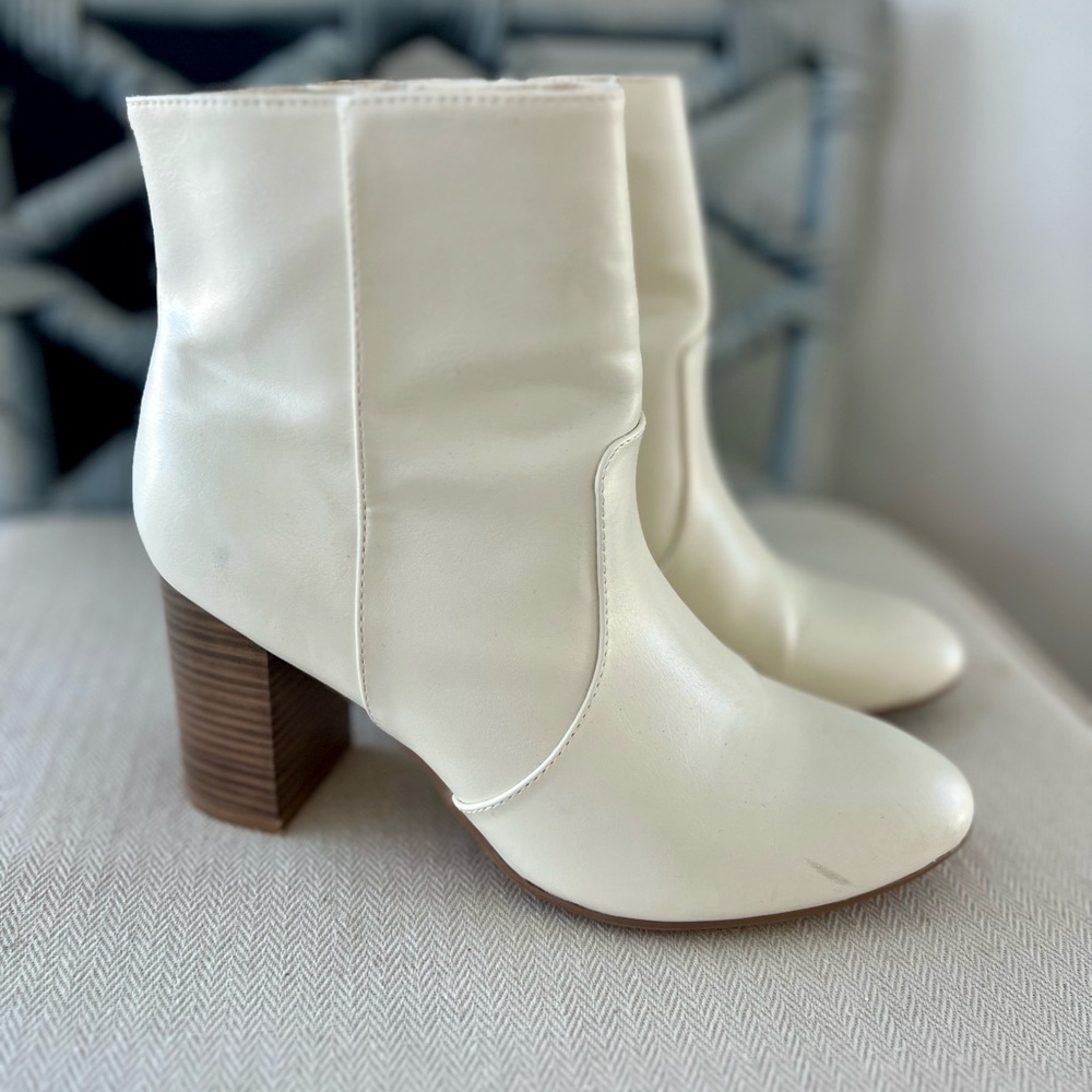 Cream booties